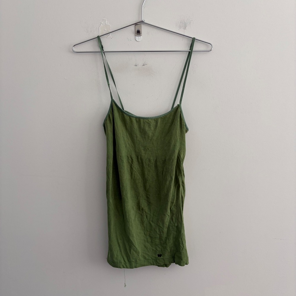 Aeropostale Womens Small Green Cami Tank Top Butterfly Logo